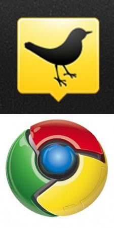 TweetDeck and Chrome logos